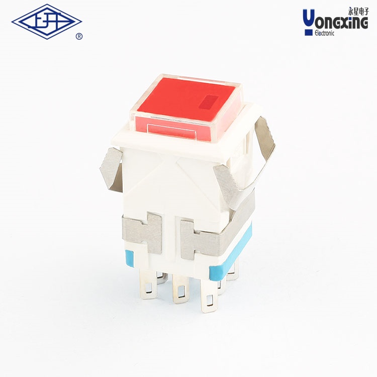 KD2點(diǎn)發(fā)光8腳紅色罩按鈕開關(guān)